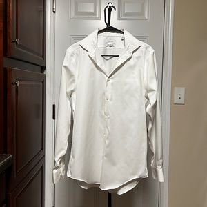 Calvin Klein Silk White Dress Shirt